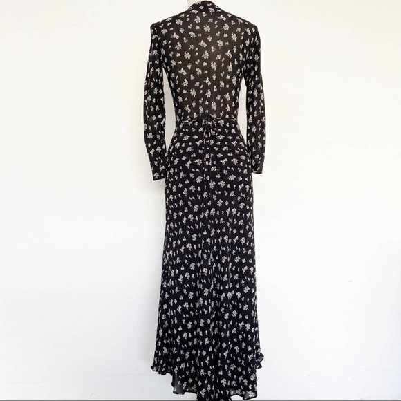 Rare REFORMATION Jaz Wrap Dress Black Size XS - Picture 9 of 13
